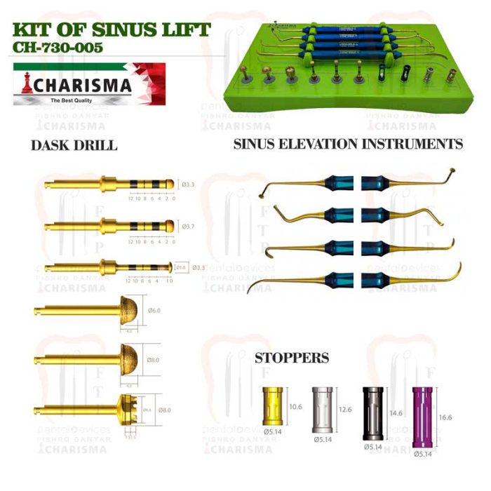 کیت پیشرفته سینوس لیفت اوپن و کلوز کاریزما - 15 عددی - Open & Close Sinus Lift