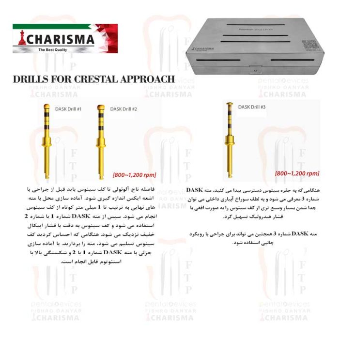 کیت پیشرفته سینوس لیفت اوپن و کلوز کاریزما - 15 عددی - Open & Close Sinus Lift