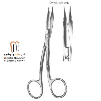 ابزار و لوازم و تجهیزات دندانپزشکی قیچی دوخم بزرگ