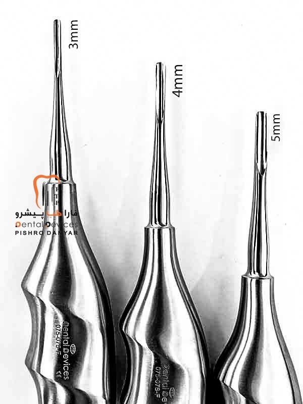 ابزار و لوازم و تجهیزات دندانپزشکی الواتور مستقیم 3 سایز آناتومیک