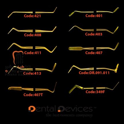 لوازم و تجهیزات دندانپزشکی ست 10 عددی قلم کامپوزیت طلایی